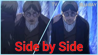 quotMemories of the futurequot Eren talks to Grisha Scene Tv vs Bluray  Side By Side comparison [upl. by Galatea]