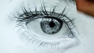 Comment dessiner des yeux réalistes Tutoriel 4 [upl. by Arrekahs]