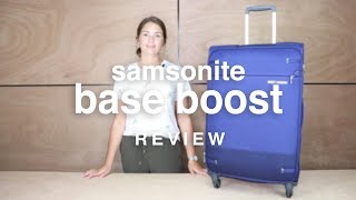 Samsonite Base Boost Luggage Review  luggageconz [upl. by Andras322]