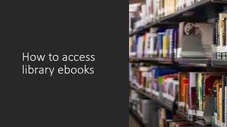 How to access library ebooks [upl. by Finzer]