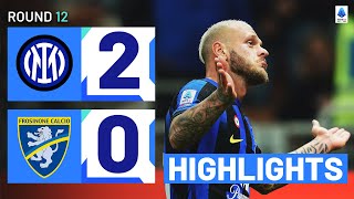 INTERFROSINONE 20  HIGHLIGHTS  Dimarco scores contender for Puskas award  Serie A 202324 [upl. by Dollie]