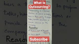 What is Outsourcing [upl. by Pauline]