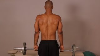 How to Do a Standing Barbell Shrug  Back Workout [upl. by Noyart]