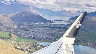 Air New Zealand A320 circuit approach into Queenstown Airport with stunning views  Must see [upl. by Yarak]