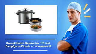 🚑 Russell Hobbs Reiskocher 1 2l inkl Dampfgarer Einsatz mit Aroma Klappdeckel – Lohnenswert [upl. by Nannie896]