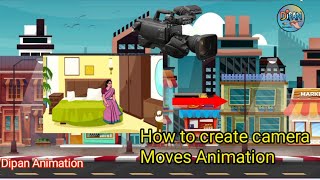 How to create camera Moves in Adobe Animate cc  Dipan Animation [upl. by Anerol]