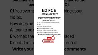 B2 First FCE Listening Practice Test 2024  Part 1 b2firstlisteningtests learningenglish fce [upl. by Okire]