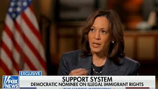 Brett Baier calls out Kamala Harris for flip flopping on decriminalizing illegal immigration I do n [upl. by Asserak]