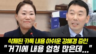 삭제된 카톡 내용이 아쉬운 강혜경 quot거기에 내용 엄청 많은데quot [upl. by Verdha]