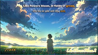 Like Flowers Bloom 2  D2P ZinKa  Album Flowers  AIGenerated Song  MV Lyrics  Vietsub [upl. by Saum998]