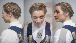 How to Easy Crown Braid [upl. by Ahsilahk]