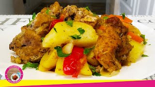 Картошка со свининой в духовке Лучшая картошка с мясом в рукаве [upl. by Jen]