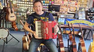 Mark playing a compact 72 bass Fantini Accordion  Hobgoblin Music Birmingham [upl. by Sandry973]