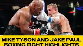 MIKE TYSON AND JAKE PAUL BOXING FIGHT HIGHLIGHTS  MIKE TYSON AND JAKE PAUL HIGHLIGHTS [upl. by Ennahteb]