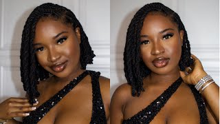 Asymmetrical Loc Knot Bob Tutorial✨  KUWC [upl. by Gabor583]