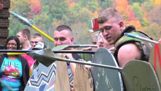 Video Norwich History classes recreate ancient Greek Hoplite battle [upl. by Aihtnamas]