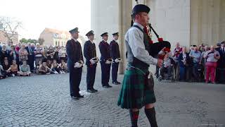 The Last Post ceremony at Menin Gate Ypres Belgium 18 April 2018 [upl. by Asaret930]