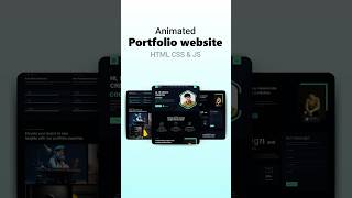 Responsive Animated Portfolio website in HTML CSS amp JS htmlwebsite webdevelopment viralshorts [upl. by Montford693]