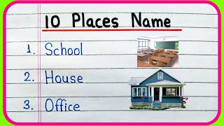 10 Places Name  10 Places Name in English  Write 10 Places Name  10 Places Name English mein [upl. by Schechinger]