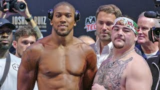 Anthony Joshua vs Andy Ruiz FULL WEIGH IN amp FINAL FACE OFF  Matchroom Boxing USA [upl. by Notyep430]