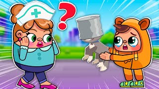 Puppy Rescue with Kids and Doctor  Dog Rescue Song  Funny Kids Songs by Comy Toons [upl. by Heidie]