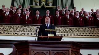 Dunvant Male Choir sing Calon Lan with Bryn Terfel at Mynyddbach chapel [upl. by Nwahsor]