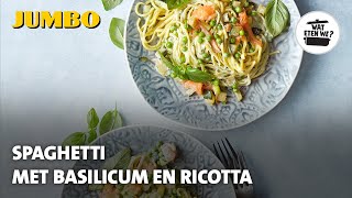 Wat eten we Pasta met basilicumsaus en zalm [upl. by Stephie]