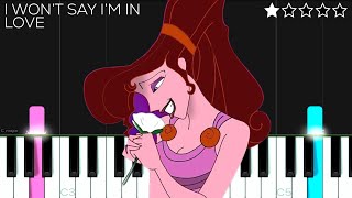 Hercules  I Won’t Say I’m In Love  EASY Piano Tutorial [upl. by Mella]