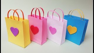 Como hacer bolsas de papel para regalo Muy facil [upl. by Lotsyrc]