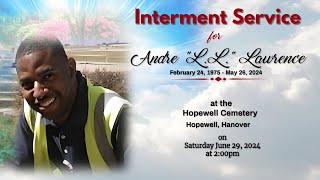 Interment Service for Andre quotLLquot Lawrence [upl. by Akit]