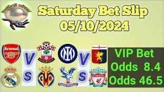 Today Football Prediction 05102024 VIP Bet Slip 100 Bet Slip [upl. by Schacker618]