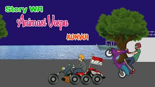 Story WA Animasi  Konvoi Vespa Vespa Bersholawat [upl. by Sedgewinn]