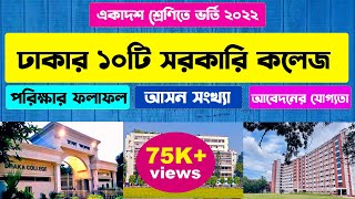 ঢাকার সেরা ১০টি সরকারী কলেজ।Top 10 Govt College in Dhaka  HSC Admission 2022। Top College In Dhaka [upl. by Cathi]