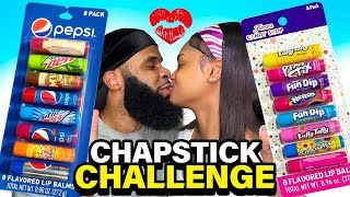 CHAPSTICK KISSING CHALLENGE  gets spicy [upl. by Frick]