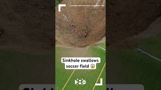 Massive sinkhole swallows up Illinois soccer field [upl. by Arabele]