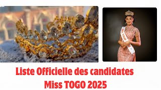 Miss Togo 2025  La liste Officielle des 20 candidates [upl. by Lenahs]