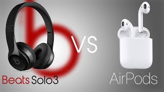 AirPods VS Beats Solo3 Comparison [upl. by Nayrbo]