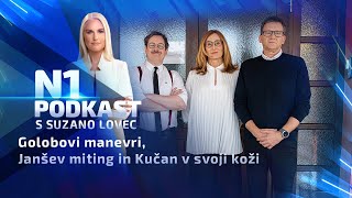 N1 podkast s Suzano Lovec Golobovi manevri Janšev miting in Kučan v svoji koži [upl. by Aiahc831]