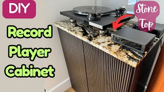 DIY Vinyl Record Cabinet  Quartz Stone Benchtop  Oak Dowels [upl. by Geof]