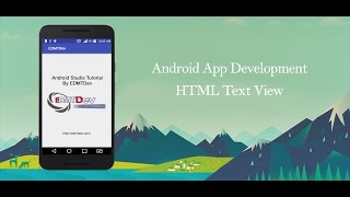 Android Studio Tutorial  Html Text View [upl. by Saito305]