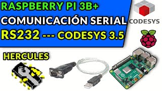 🔵✅ CODESYS 35 amp RASPBERRY PI  COMUNICACIÓN SERIAL RS232  USBSERIAL [upl. by Garris]