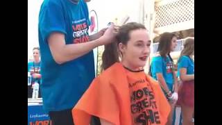 Ellen ODay shaving her head for Worlds Greatest Shave [upl. by Nibla]