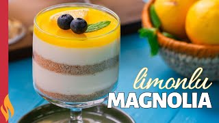 Limonlu Magnolia Tarifi 🍋😋 Bir Yiyen Bir Daha İstiyor 🤩 [upl. by Burkitt]