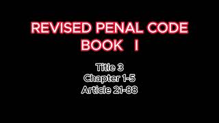 Revised Penal Code of the Philippines Art 21  88 [upl. by Ycak]