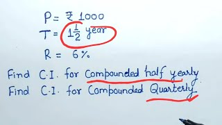 Comparing Quantities class 8  Tricks for CI  Compounded half yearly  Compounded quarterly  ncert [upl. by Ahgem303]