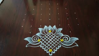 Easy latest festival kolam 7×3 dots simple easy latest daily rangoli designs [upl. by Iznik]