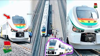 Watch how the 2 Brand new Trains arrived for the official commissioning at Tema Habour [upl. by Amalle]