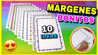 MÁRGENES para CUADERNOS  Bordes y Recuadros muy Bonitos 3  NatyGloss [upl. by Nalliuq]