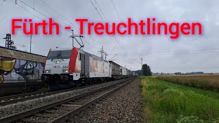 Von Fürth Bayern Gbf nach Treuchtlingen mehrmalige S Bahn Überholung und viele Vectron ohne Zug [upl. by Gertrudis]