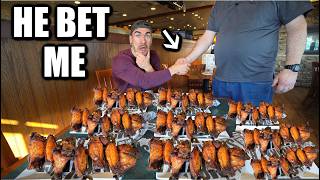 MANAGER BETS I CANT BEAT HIS CHICKEN WING RECORD Joel Hansen [upl. by Ferde191]